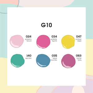  Lavis Gel Summer Color Set G10 (6 colors): 024, 034, 047, 140, 035, 063 by LAVIS NAILS sold by DTK Nail Supply