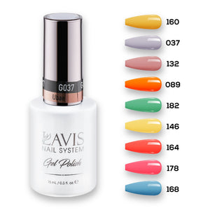 9 Lavis Holiday Gel Nail Polish Collection - SET 10 - 160; 137; 132; 089; 182; 146; 164; 178; 168