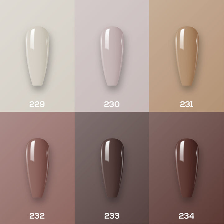  Lavis Gel Color Set G10 (6 colors): 229, 230, 231, 232, 233, 234 by LAVIS NAILS sold by DTK Nail Supply