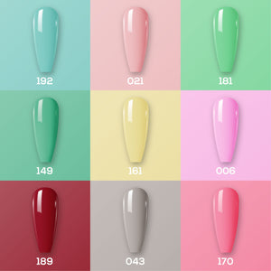 9 Lavis Holiday Gel Nail Polish Collection - SET 11 - 192; 021; 181; 149; 161; 006; 189; 043; 170