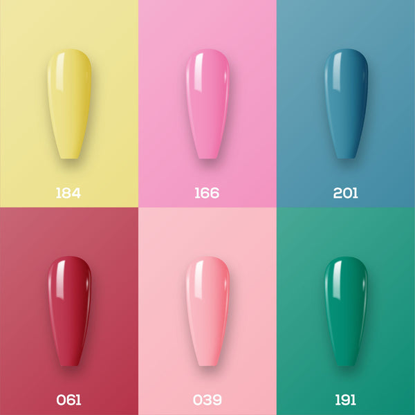  Lavis Gel Summer Color Set G12 (6 colors): 184, 166, 201, 061, 039, 191 by LAVIS NAILS sold by DTK Nail Supply