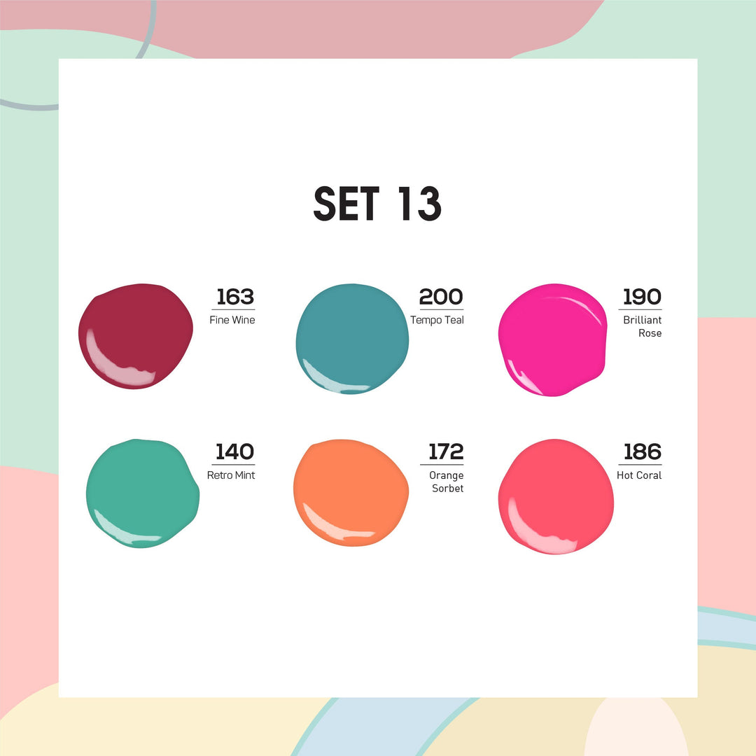 Lavis Gel Color Set 13 (6 colors): 163; 200; 190; 140; 172; 186