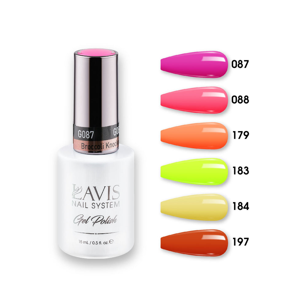 Lavis Gel Color Set 14 (6 colors): 087; 088; 179; 183; 184; 197