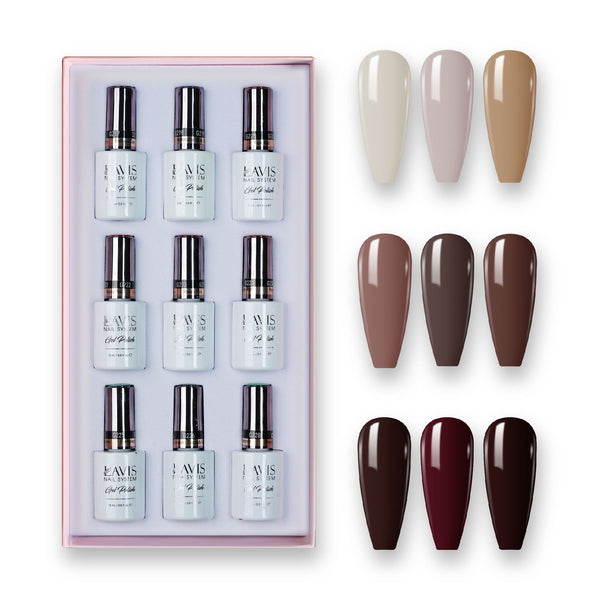 9 Lavis Holiday Gel Nail Polish Collection - SET 15 - 229; 230; 231; 232; 233; 234; 235; 236; 237