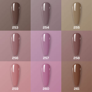 9 Lavis Holiday Gel Nail Polish Collection - SET 17 - 253; 254; 255; 256; 257; 258; 259; 260; 261