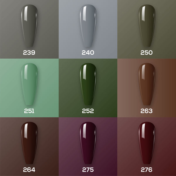 9 Lavis Holiday Gel Nail Polish Collection - SET 19 - 239; 240; 250; 251; 252; 263; 264; 275; 276