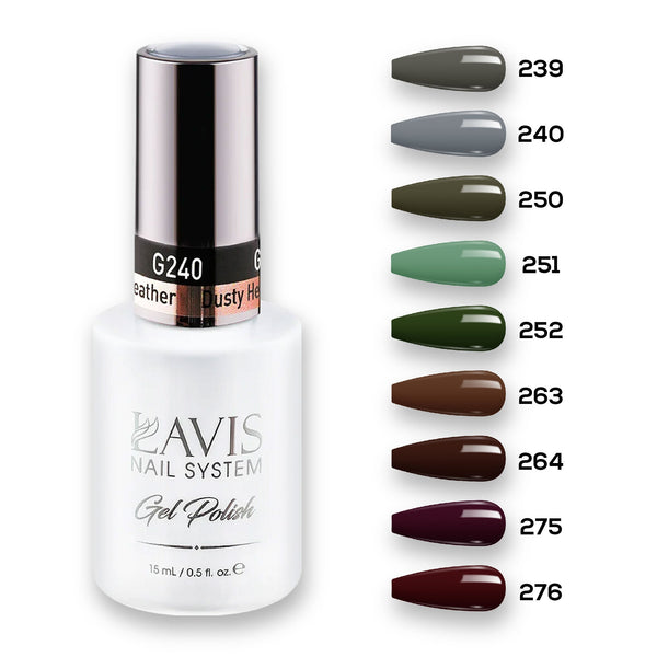 9 Lavis Holiday Gel Nail Polish Collection - SET 19 - 239; 240; 250; 251; 252; 263; 264; 275; 276