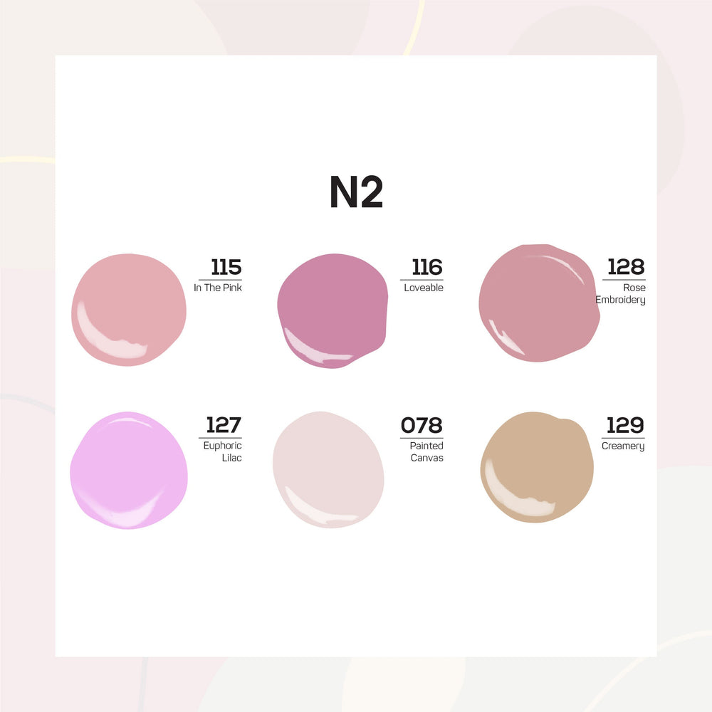 LAVIS Nail Lacquer Set N2 (6 colors): 115, 116, 128, 137, 078, 129