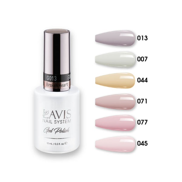 Lavis Gel Color Set 2 (6 colors): 013; 007; 044; 071; 077; 045