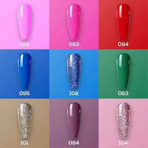  9 Lavis Holiday Gel Nail Polish Collection - THE ESSENTIALS - 083; 084; 086; 093; 094; 095; 101; 104; 108 by LAVIS NAILS sold by DTK Nail Supply