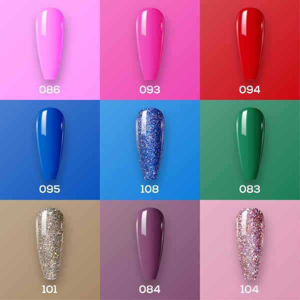  9 Lavis Holiday Gel Nail Polish Collection - THE ESSENTIALS - 083; 084; 086; 093; 094; 095; 101; 104; 108 by LAVIS NAILS sold by DTK Nail Supply