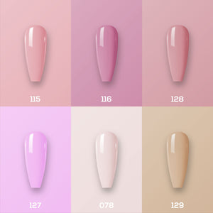 LAVIS Nail Lacquer Set N2 (6 colors): 115, 116, 128, 137, 078, 129