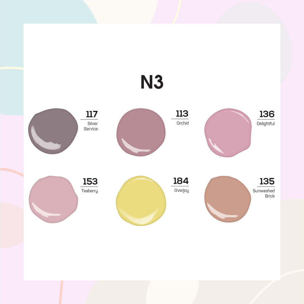 LAVIS Nail Lacquer Set N3 (6 colors): 117, 113, 136, 153, 184, 135