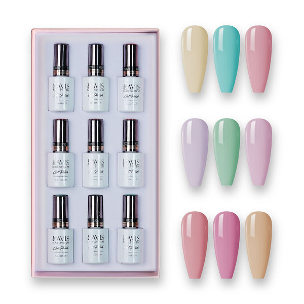 9 Lavis Holiday Gel Nail Polish Collection - SET 3 - 145; 150; 115; 125; 147; 127; 128; 116; 129