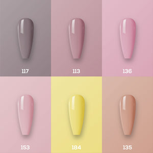 LAVIS Nail Lacquer Set N3 (6 colors): 117, 113, 136, 153, 184, 135