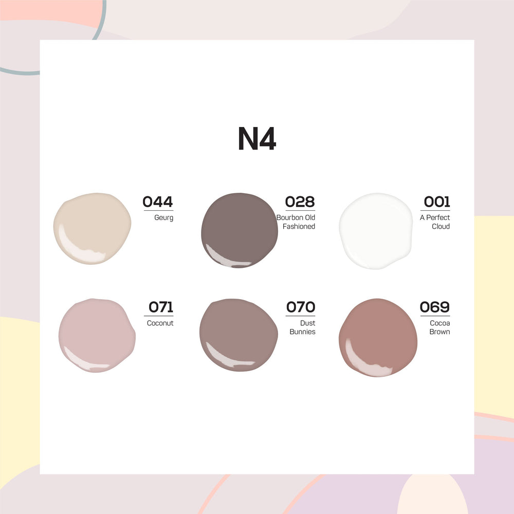 LAVIS Nail Lacquer Set N4 (6 colors): 044, 028, 001, 071, 070, 069