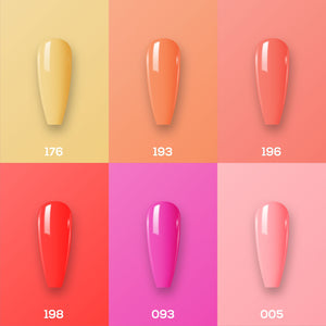 LAVIS Nail Lacquer Summer Set N4 (6 colors): 176, 193, 196, 198, 093, 005