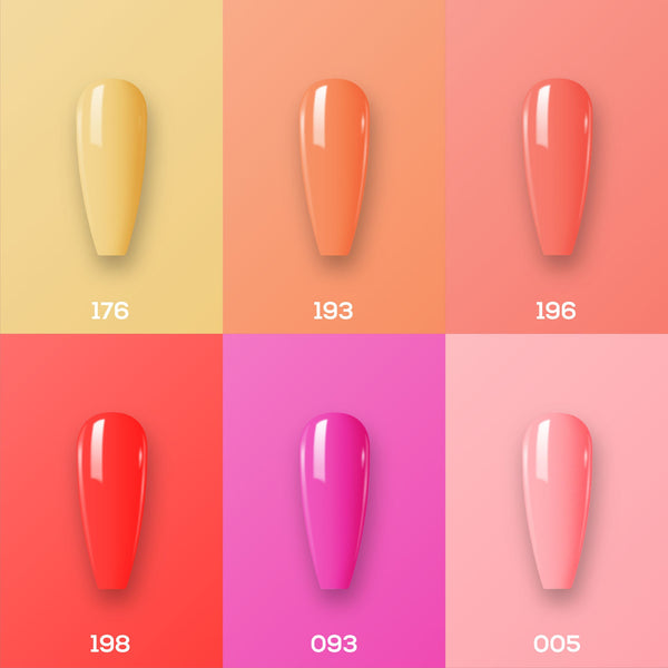 LAVIS Nail Lacquer Summer Set N4 (6 colors): 176, 193, 196, 198, 093, 005