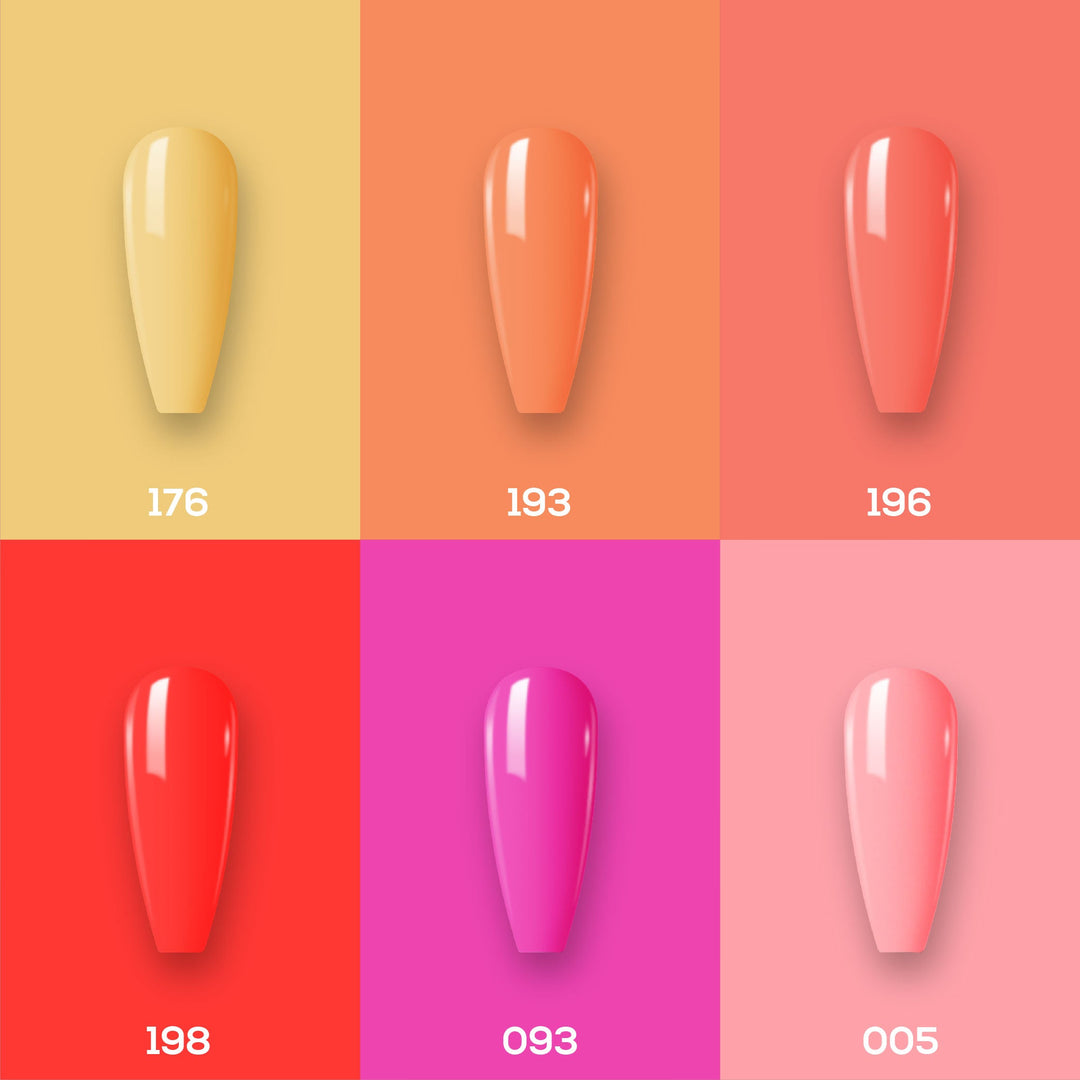  Lavis Gel Summer Color Set G4 (6 colors): 176, 193, 196, 198, 093, 005 by LAVIS NAILS sold by DTK Nail Supply