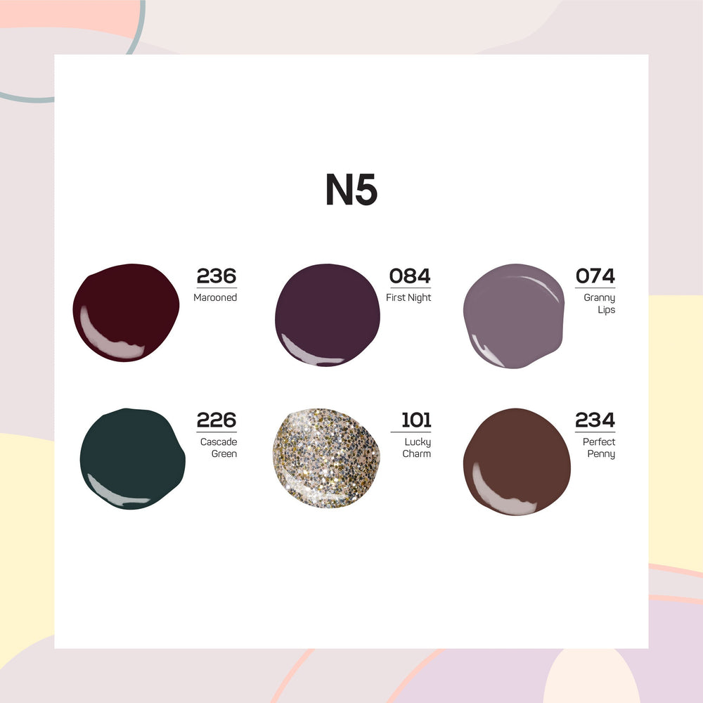 LAVIS Nail Lacquer Set N5 (6 colors): 236, 084, 074, 226, 101, 234