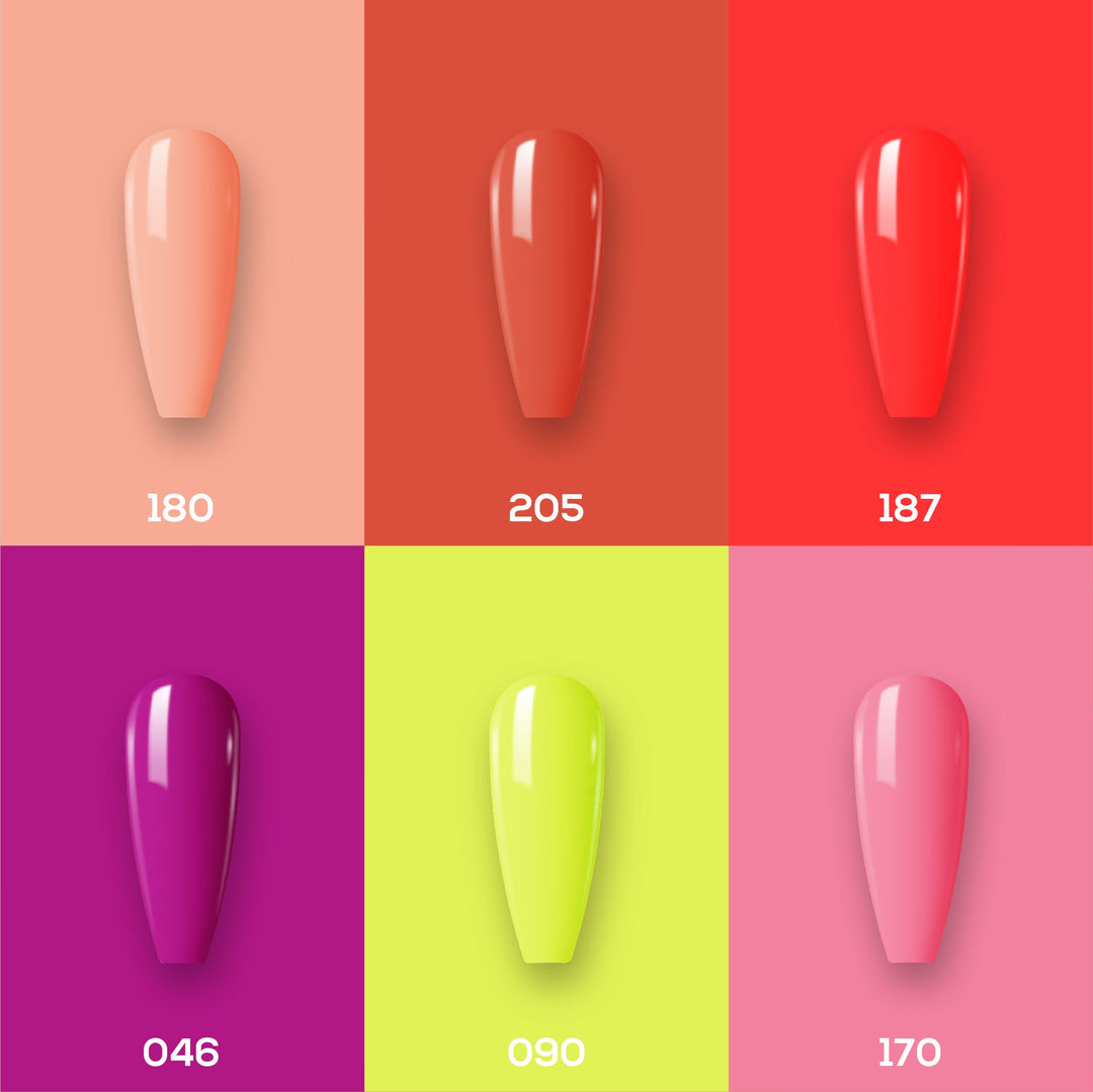  Lavis Gel Summer Color Set G5 (6 colors): 180, 205, 187, 046, 090, 170 by LAVIS NAILS sold by DTK Nail Supply