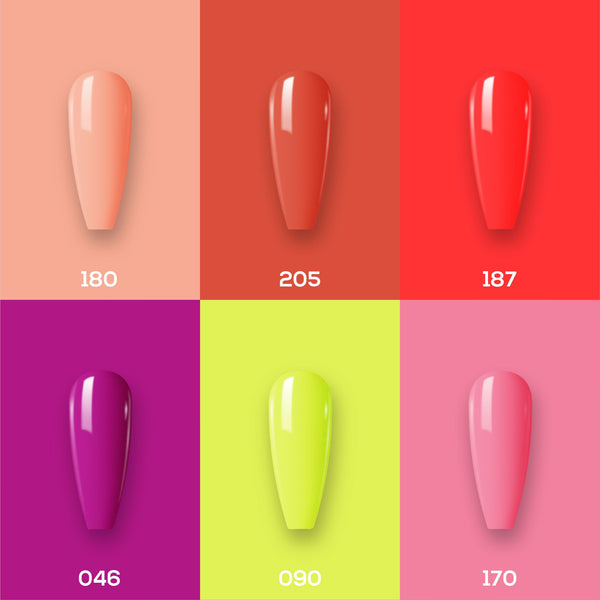  Lavis Gel Summer Color Set G5 (6 colors): 180, 205, 187, 046, 090, 170 by LAVIS NAILS sold by DTK Nail Supply