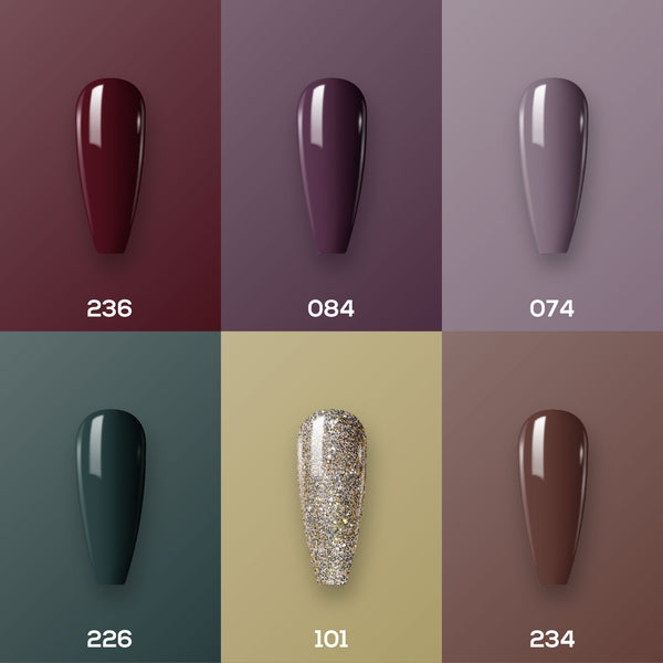 LAVIS Nail Lacquer Set N5 (6 colors): 236, 084, 074, 226, 101, 234