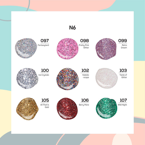 LAVIS Nail Lacquer Fall Winter Set N6 (9 colors): 097, 098, 099, 100, 102, 103, 105, 106, 107
