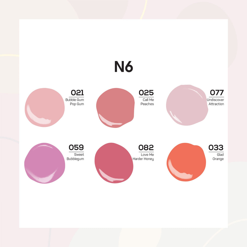 LAVIS Nail Lacquer Set N6 (6 colors): 021, 025, 077, 059, 082, 033