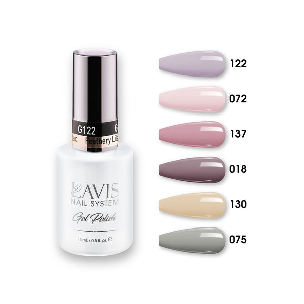 Lavis Gel Color Set 6 (6 colors): 122; 072; 137; 018; 130; 075