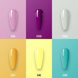 LAVIS Nail Lacquer Summer Set N6 (6 colors): 158, 055, 066, 160, 141, 138