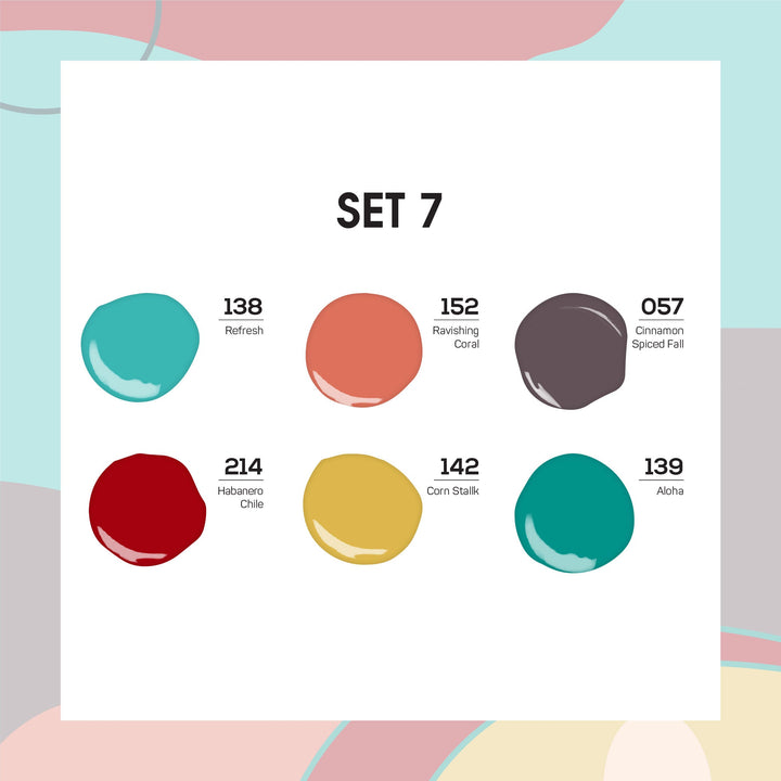 Lavis Gel Color Set 7 (6 colors): 138; 152; 057; 214; 142; 139