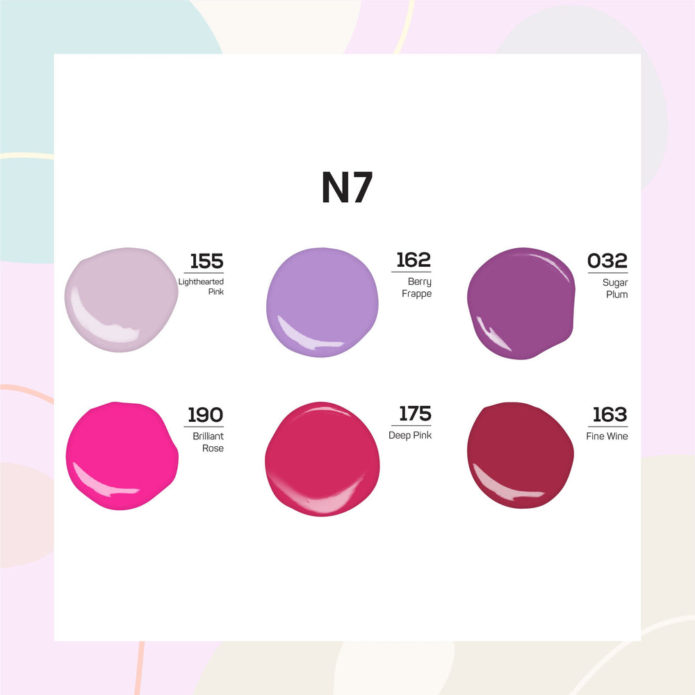 LAVIS Nail Lacquer Set N7 (6 colors): 155, 162, 032, 190, 175, 163