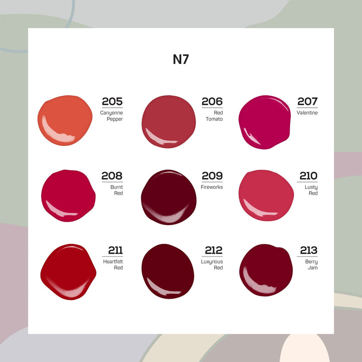 LAVIS Nail Lacquer Fall Winter Set N7 (9 colors): 205, 206, 207, 208, 209, 210, 211, 212, 213