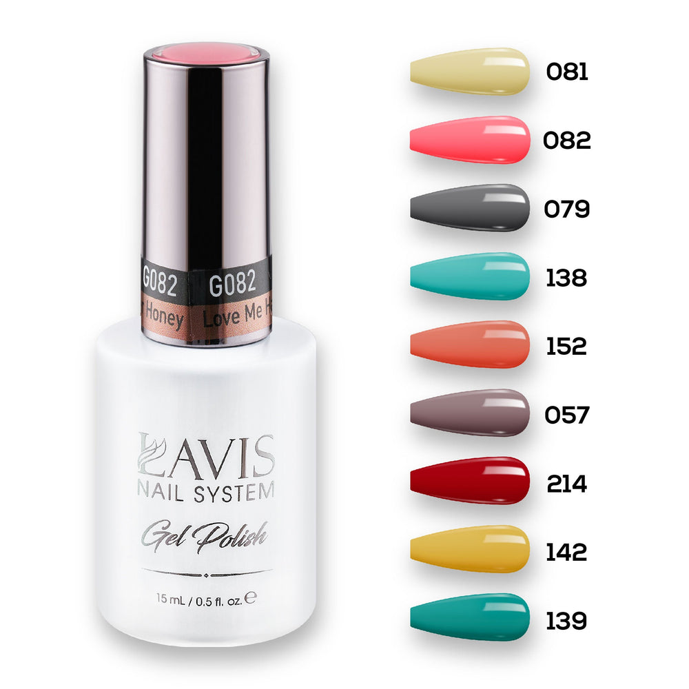 9 Lavis Holiday Gel Nail Polish Collection - SET 7 - 081; 082; 079; 138; 152; 057; 214; 142; 139