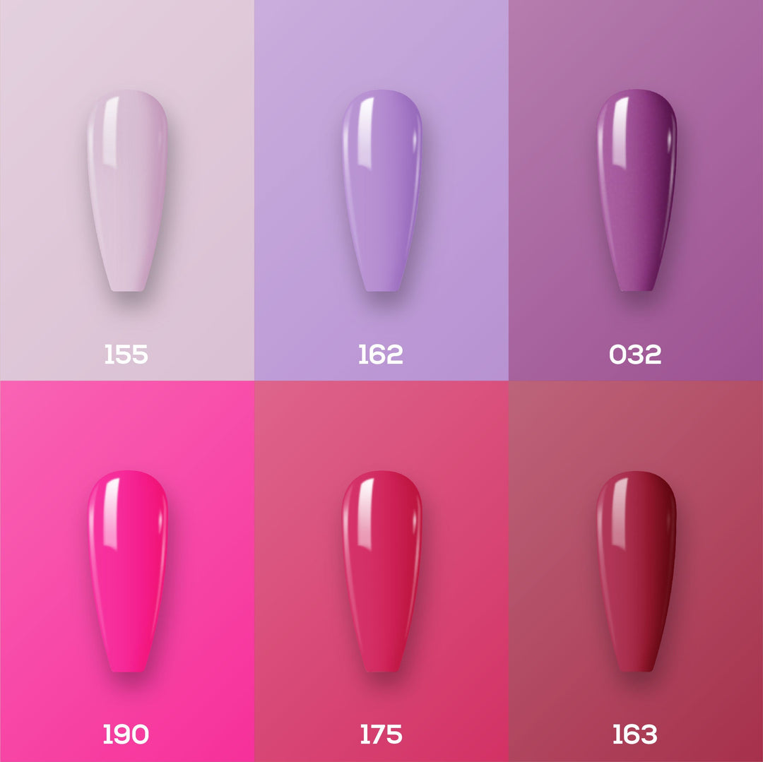  Lavis Gel Color Set G7 (6 colors): 155, 162, 032, 190, 175, 163 by LAVIS NAILS sold by DTK Nail Supply