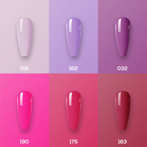  Lavis Gel Color Set G7 (6 colors): 155, 162, 032, 190, 175, 163 by LAVIS NAILS sold by DTK Nail Supply