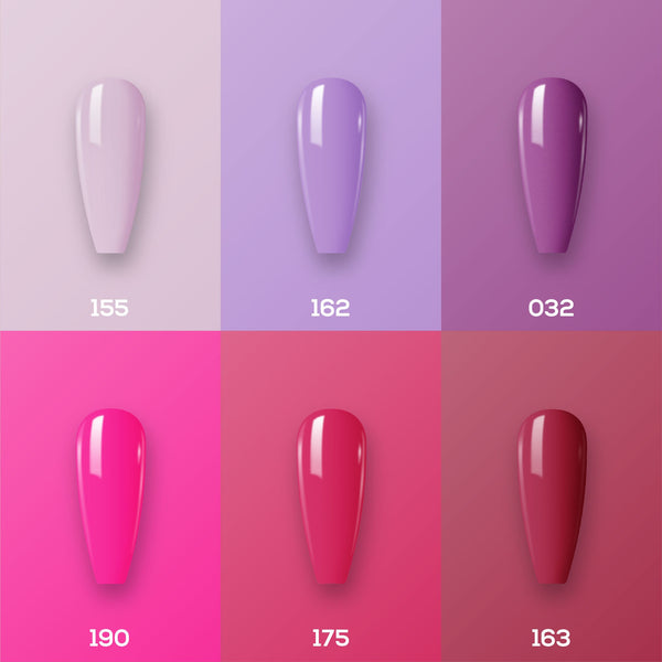  Lavis Gel Color Set G7 (6 colors): 155, 162, 032, 190, 175, 163 by LAVIS NAILS sold by DTK Nail Supply