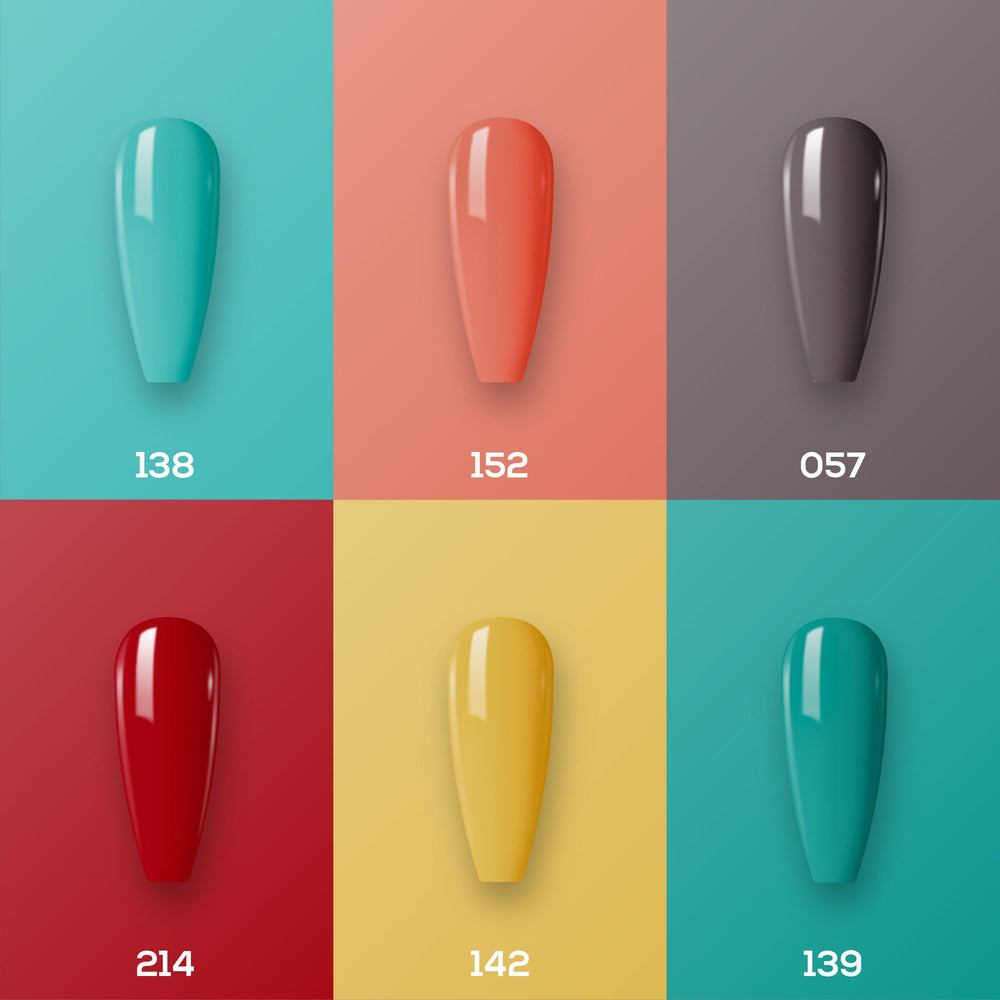 Lavis Gel Color Set 7 (6 colors): 138; 152; 057; 214; 142; 139