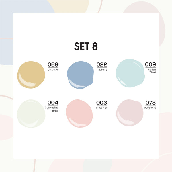 Lavis Gel Color Set 8 (6 colors): 068; 022; 009; 004; 003; 078