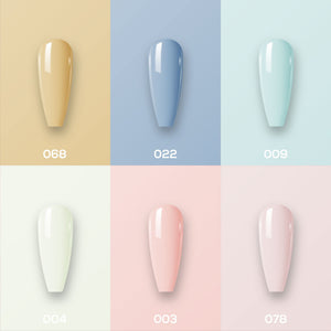 Lavis Gel Color Set 8 (6 colors): 068; 022; 009; 004; 003; 078