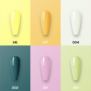  Lavis Gel Summer Color Set G8 (6 colors): 141, 177, 004, 202, 157, 067 by LAVIS NAILS sold by DTK Nail Supply