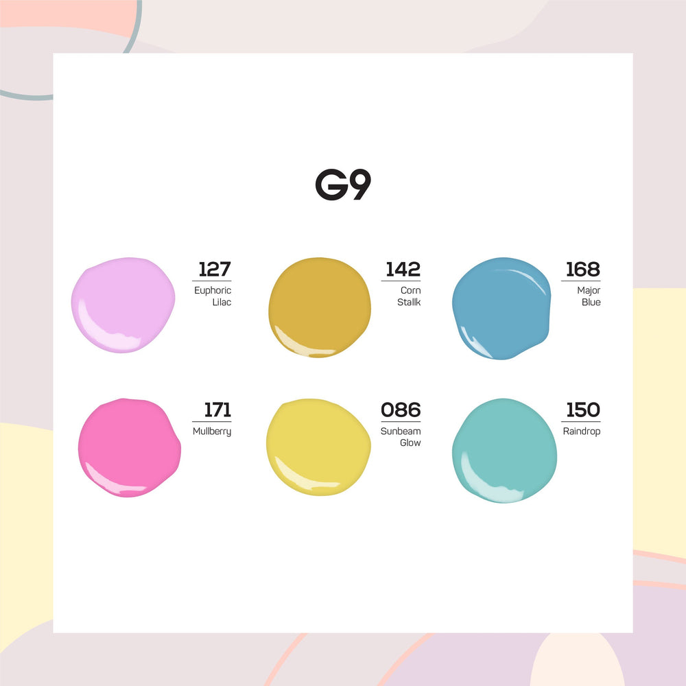  Lavis Gel Summer Color Set G9 (6 colors): 127, 142, 168, 171, 086, 150 by LAVIS NAILS sold by DTK Nail Supply