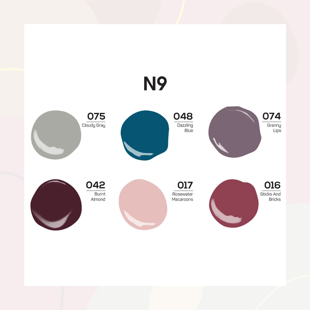 LAVIS Nail Lacquer Set N9 (6 colors): 075, 048, 074, 042, 017, 016