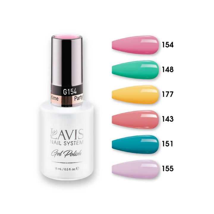 Lavis Gel Color Set 9 (6 colors): 154; 148; 177; 143; 151; 155