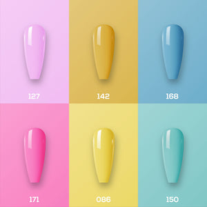 Lavis Gel Summer Color Set G9 (6 colors): 127, 142, 168, 171, 086, 150 by LAVIS NAILS sold by DTK Nail Supply