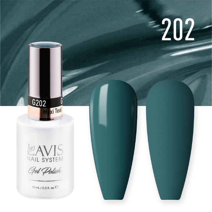 LAVIS Nail Lacquer - 202 Maxi Teal - 0.5oz