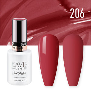 LAVIS 206 Red Tomato - Gel Polish 0.5 oz