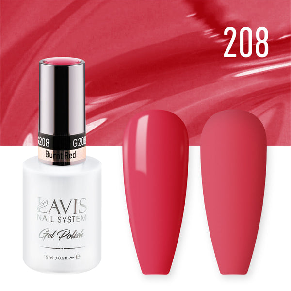 LAVIS 208 Burnt Red - Gel Polish 0.5 oz