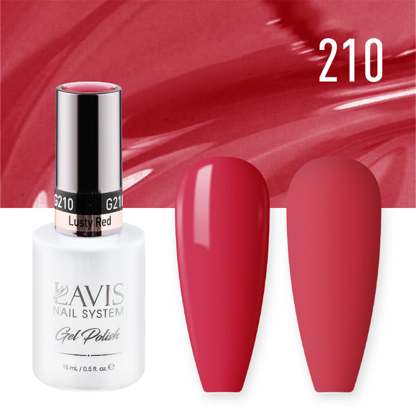 LAVIS Nail Lacquer - 210 Lusty Red - 0.5oz